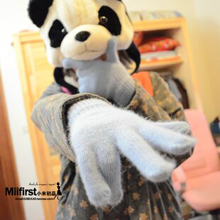 外贸原单韩国兔羊毛糖果色八<em>色女</em>冬季通用分指