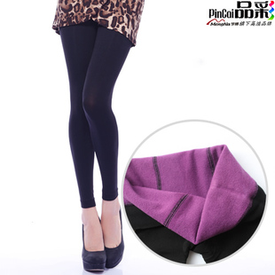  梦娜品彩 假透肉打底裤 踩脚双层保暖 女士 打底袜 秋冬款