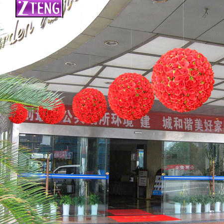 热款 仿真花球 挂饰假花球人造塑料花特价绢花喜庆装饰婚庆挂壁花