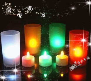  清仓浪漫满屋声控蜡烛灯/声控灯七彩灯装饰灯感应灯七彩变幻
