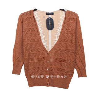 Spring summer 2012 new Korean lace pierced COPINE knitting girl Candy color Sun shirt  conditioning shirt