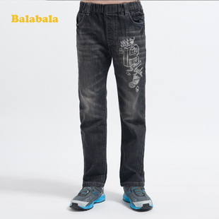  巴拉巴拉balabala童装裤子 男童牛仔长裤儿童牛仔裤 秋装新款