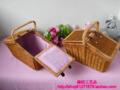 中号野餐篮子老上海复古手提箱藤编箱子柳编箱化装箱藤编包草编包