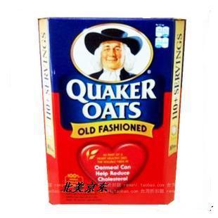  预售原装进口美国Quaker桂格天然快熟无糖大燕麦片4.52kg