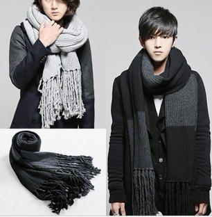 男士加厚流苏围巾...