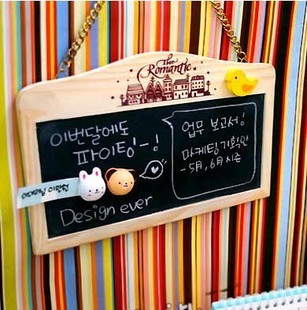 Korean version of the creative lovely Log Wall hanging Hook chain magnetic Sided small blackboard+Magnetic patch+chalk+Eraserin the Electronic Dictionary/Electronic paper book/Stationery , Teaching demonstration/Display notices supplies , Blackboard category - from Buy2taobao.com to provide professional Taobao agent buy service