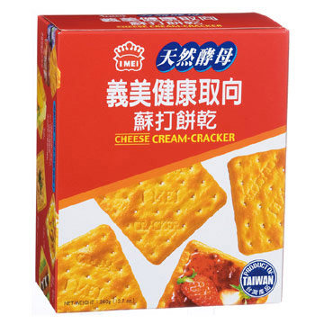 台湾零食 义美 健康取向起司苏打饼干-量贩装 采用天然酵母 W400