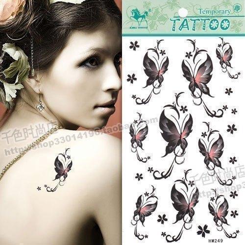 ON SALE waterproof body sticker Butterfly tattoo arm women sexy seductive 