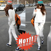 2012 spring and summer sweater Women Korean casual wave of large size, Slim Korea white hedging thin section of the track suit