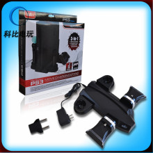 PEGA PS3 Move 3in1 支架+碟架+手柄双充 PS3手柄充电器 PS3支架
