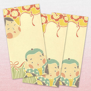  新年赠物 ｜巳 華やかのし袋　【阿多福 福助】