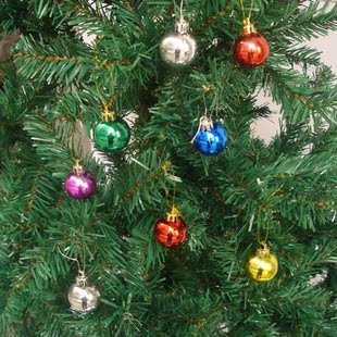  一馨 圣诞节挂饰 圣诞装饰 彩球 小圆球 3厘米电镀球 12个一包