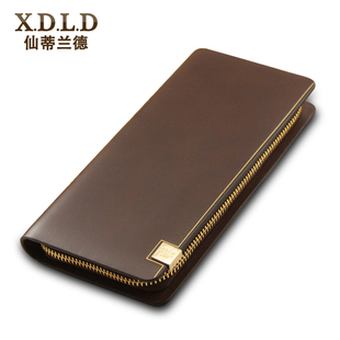  XDLD男士手包正品 奢华单拉链商务休闲手抓包牛皮男式手拿包 男包