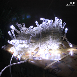  LED彩灯闪灯节日灯圣诞灯串灯节日彩灯婚庆灯户外10米彩灯白尾插