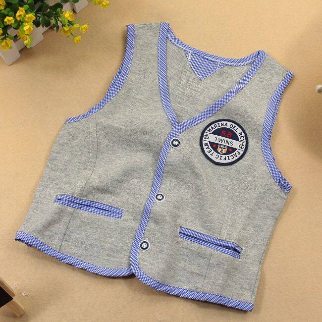 <em>儿童马甲</em>/背心,包邮! 韩版 防水亮光面保暧夹棉