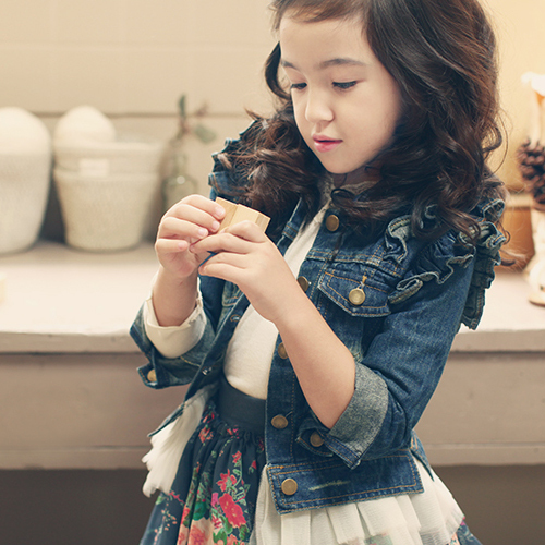 韩国童装女童牛仔...