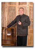 高三强唐装 男士唐装外套 咖啡色加厚唐装 冬季男中式棉唐装88053