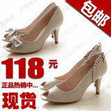 <span class=H>达芙妮</span>正品凉鞋2012新款韩版时尚百搭高跟羊皮鱼嘴鞋<span class=H>单鞋</span>特价
