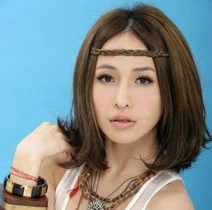 Non-mainstream dikalan wig wigs braid twist braided tail furred headband hair hoop rope headband