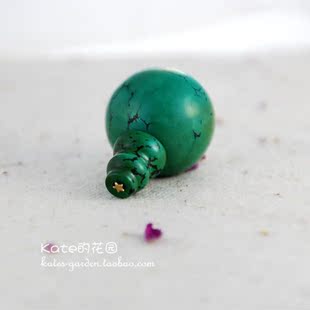  天然绿松石三通佛头8-25藏式饰品配件DIY手链项链佛珠手工串散珠