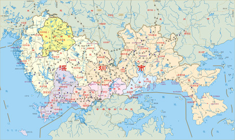 深圳市矢量行政地图cdr格式