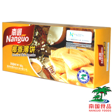 海南特产南国食品椰香薄饼(甜味)160g 香脆美味 手工碳烤