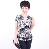 2012时尚妈妈装 夏装中年女装 夏装新品上衣真牛奶丝韩版短袖T恤