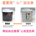 创意陶瓷马克杯心形情侣杯我爱你变色杯子I WILL TELL LOVE YOU