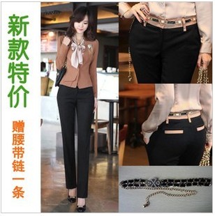  正装女裤子女士西裤修身长裤女式西装裤职业女装微喇加厚秋冬新款