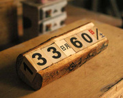 zakka 杂货 做旧原木小日历摆件 手工雕刻 创意 拍摄道具摆件