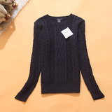 2011冬款贝蕾地 女童中领 <em>圆领</em>毛衣 全棉线衣 