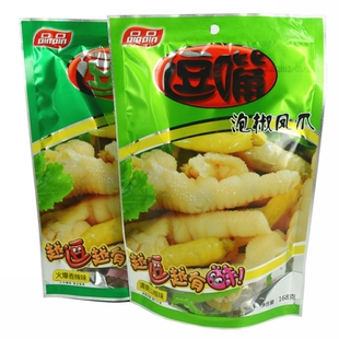  5袋全国包邮 品品人生逗嘴泡椒凤爪168克 （清爽 香辣） 逗嘴鸡爪