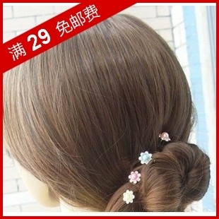  珍珠花朵镶钻发簪发插头饰新娘结婚盘发工具韩式新娘水钻蝴蝶发饰