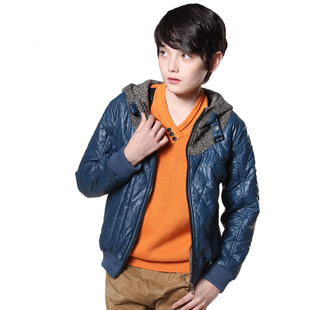 韩版少年装男童秋装外套 新款冬季中大童开衫 连帽儿童夹克男
