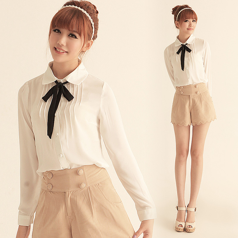 韩版女式衬衫内搭衬衣...