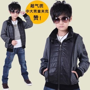 新款春秋装男童夹克儿童防晒外套撞色韩版拼色中大童夹克