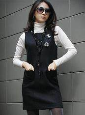 精品连衣裙小红帽大摆:简约日韩式围巾<em>带帽</em>背