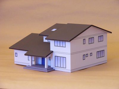 简易纸模型 建筑纸工模型 别墅纸模型 2元小屋模型 3