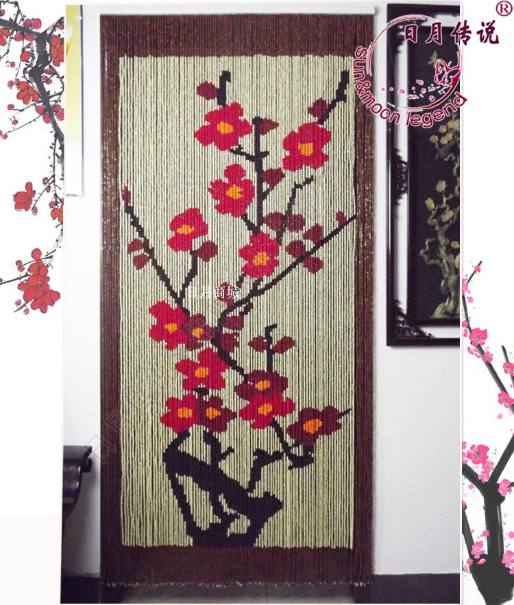 The new package"Three Friends of Winter"Plum Figure Fengshui solid wood bead curtains screen Decorative partition bedroom Curtain childin the Home Fabric , Curtains and curtain accessories , Curtain/Curtain category - from Buy2taobao.com to provide professional Taobao agent buy service