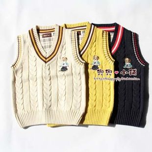  童装 男童 春装气质款儿童马甲 针织背心 宝宝毛衣背心
