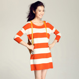 牧圣绒 秋冬新款 女式长款斑马纹<em>貂绒</em>衫裙 女士