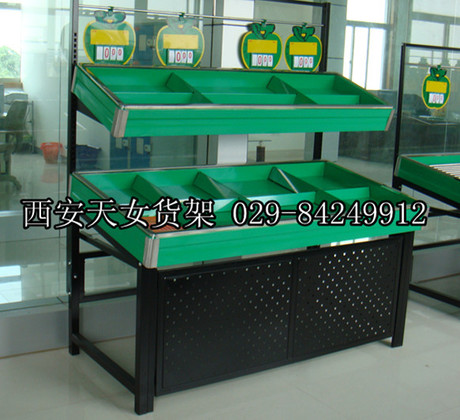 <em>西安天女货架</em> 双层蔬菜架 蔬果架 果蔬架 菜架-