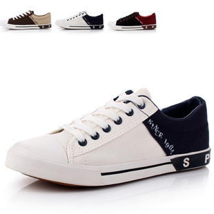  夏季时尚潮流英伦单鞋非主流情侣韩版透气帆布鞋低帮拼色潮男鞋子