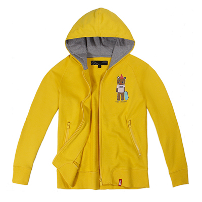 VANS\/范斯 黄色开襟连帽卫衣 女款\/VN-0WSQ