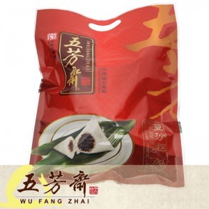  官方直供 嘉兴五芳斋粽子 600克真空豆沙粽 6只粽子 舌尖上的中国