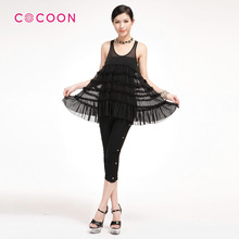 COCOON2012新品圆领层次木耳边背心312304013原价799