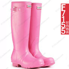 【F7155】Hunter正品时尚外贸女式雨鞋雨靴水鞋粉色哑光基本款