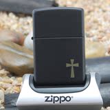 美国原装正品ZIPPO火机 24721 黑哑漆 灵感十字架