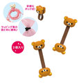sanx日本rilakkuma 轻松熊 松弛熊 耳机手机绕线器收纳圈夹线器