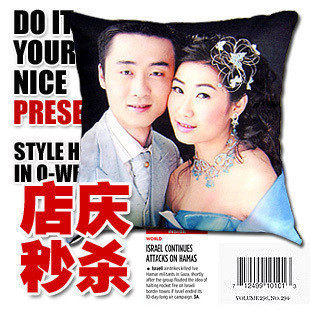 5折疯卖万件★个性DIY照片抱枕/靠垫/靠背/靠枕-送枕芯定做礼物
